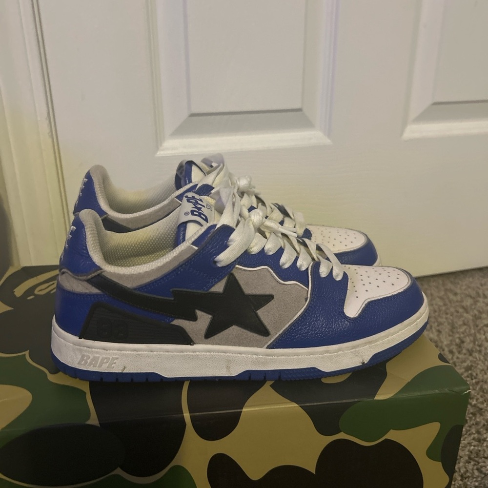 Bape Sk8sta Blue and White Sneakers
